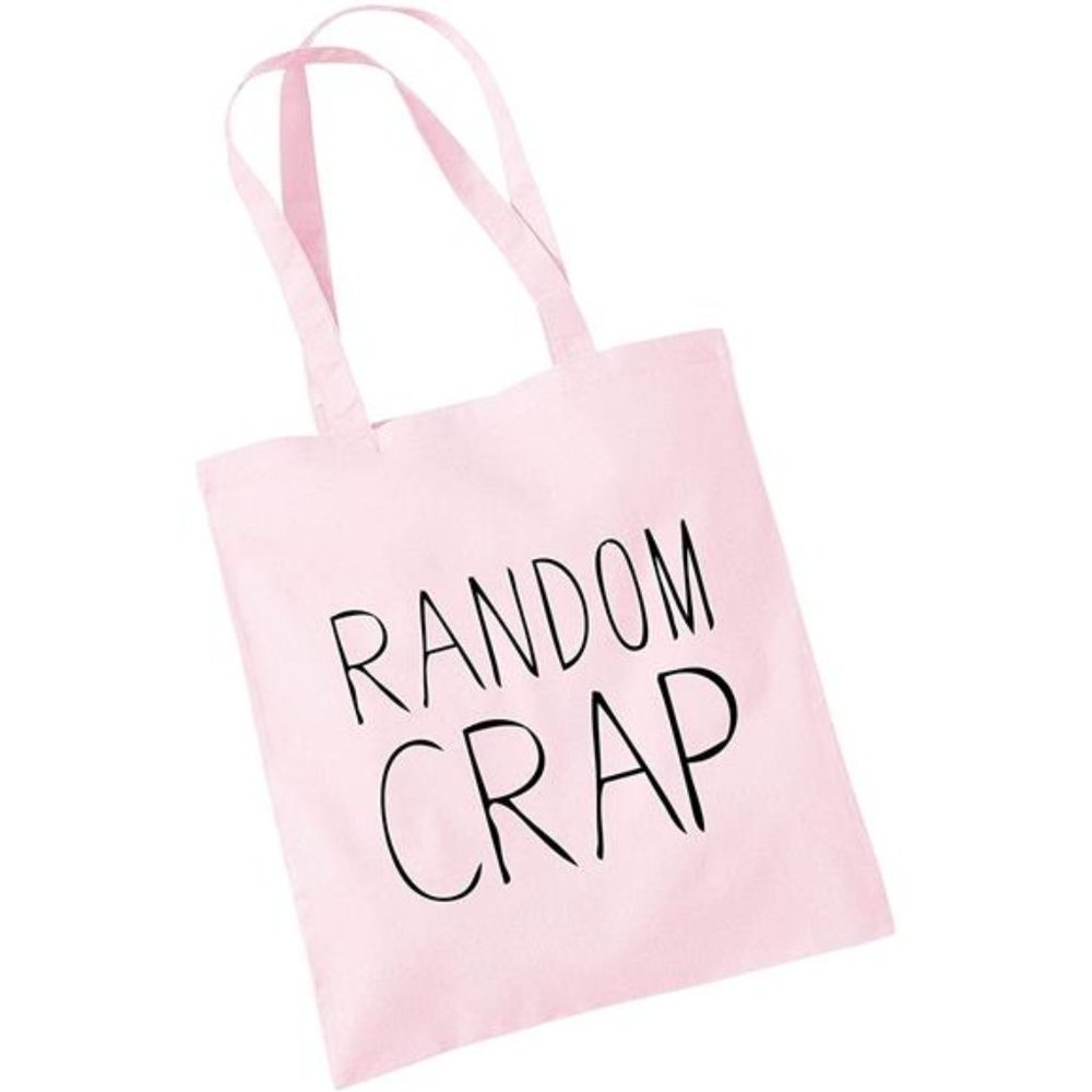 Funny Tote Bags"Random Crap" Canvas Shoulder Shopper Bag